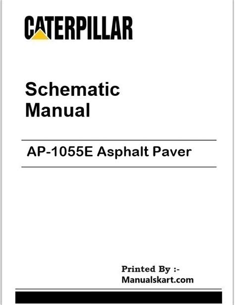 Caterpillar AP-1055E Asphalt Paver Pdf Schematic Wiring Diagram Manual