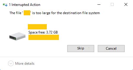 Image result for Too Large for Destination File System USB