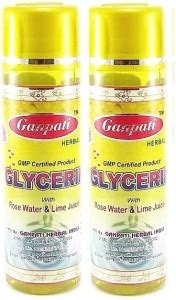 GANPATI HERBAL Glycerin With Rose Water & Lime Juice 100ml pack 2 Men ...