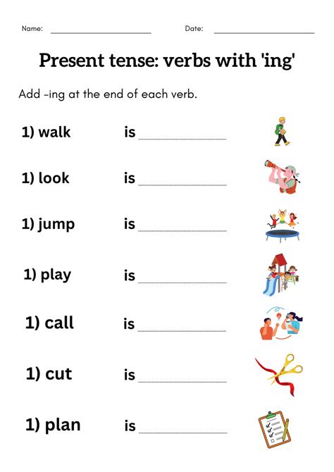 Adding Ing To Verbs Worksheet Grade 1 - VerbsWorksheets.com