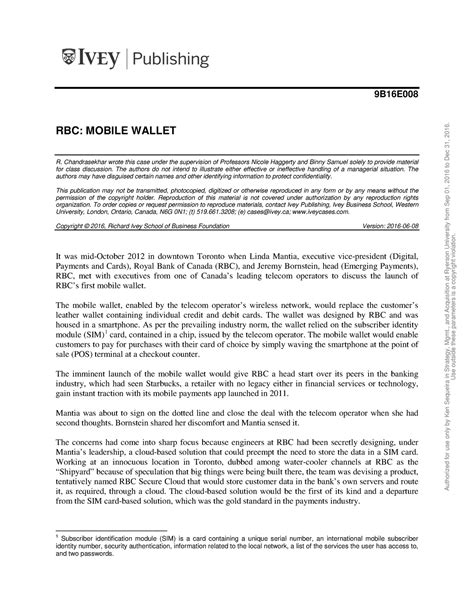 RBC-Mobile-Wallet 1 - Case study - 9B16E RBC: MOBILE WALLET R ...