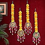 TIED RIBBONS Decorative Wall Door Hanging Latkan Toran with Bells (Set ...