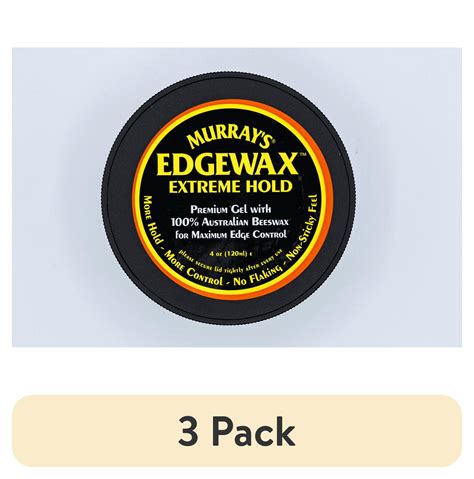 (3 pack) Murray's Edgewax Extreme Hold Hair Gel, 4 oz., Unisex, No ...