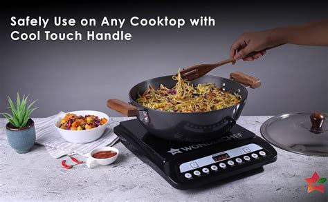 Buy Wonderchef Ebony Hard Anodized Wok with Lid - 28cm, 4.5 Litre ...