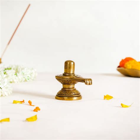 Shivling Brass Showpiece For Puja Room Online - Premium Devotion | Nestasia
