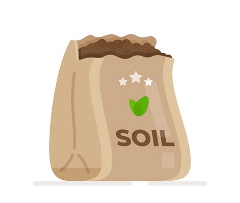 Bag of soil. Symbol of development, organic agriculture, natural ...