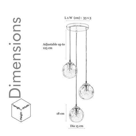 MARDI 3 Light Amber Glass Pendant With Shine Metal – KAPOOR-E ...