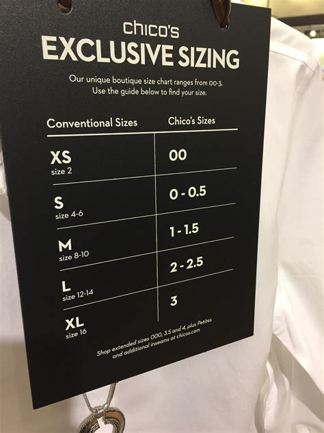 Chicos Size Guide