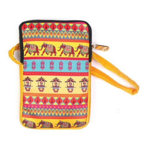 Elephant Pattern Mobile Sling Pouch | Boriya