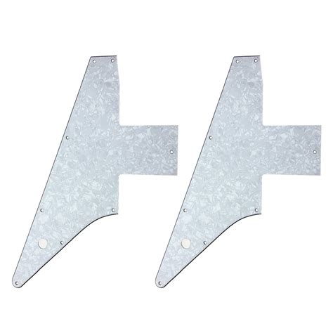 2pcs 76 Explorer Re-Issue Style Guitar Pick Guard,3ply White Pearl ...
