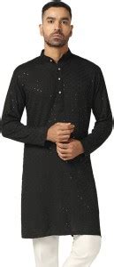 AHHAAAA Men Chikan Embroidery Straight Kurta - Buy AHHAAAA Men Chikan ...