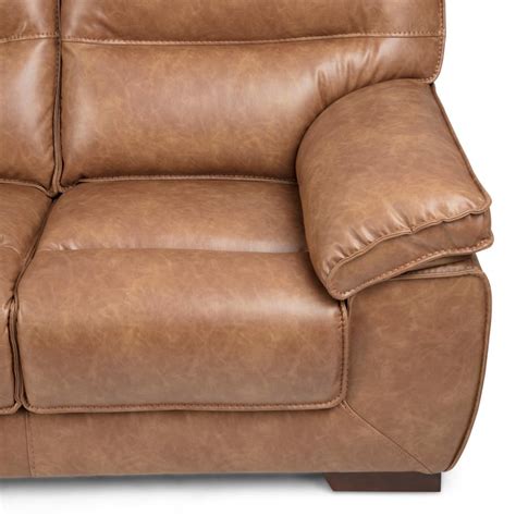 Buy Walker Faux Leather 3-Seater Sofa - Brown from Home Centre at just ...