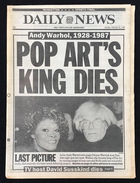 How Did Andy Warhol Die