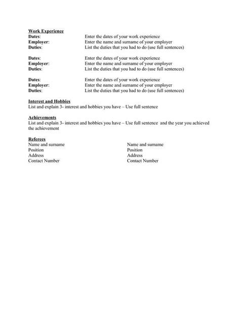 Image result for Complete CV Example