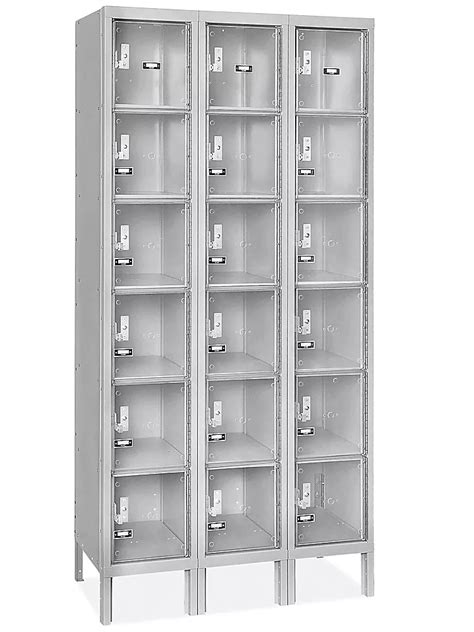 Clear-View Locker - Six Tier, 3 Wide, Unassembled, 36" Wide, 18" Deep ...