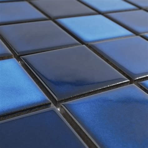 Blue Porcelain Tile Floor