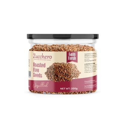 Roasted Flax seeds | Unsalted | Oil-Free | Slow baked – zucchero.in