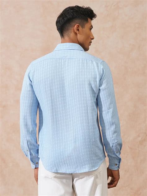 Textured Light Weight Shirt | Light Blue – Wrogn
