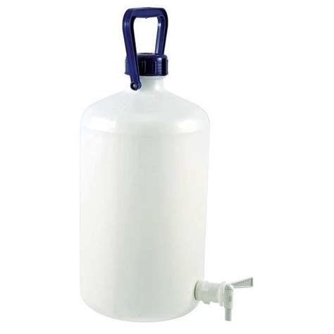 Zoro Select Carboy, Narrow Mouth, 10L, HDPE, Translucent 208605-0010 | Zoro