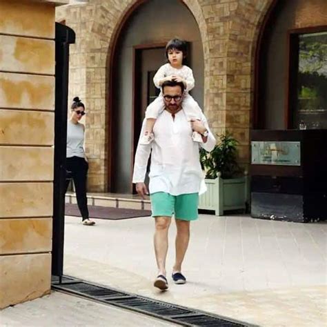 Taimur Ali Khan is back to shoulder rides with dad Saif Ali Khan while ...
