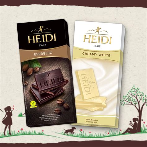 Heidi Vegan Espresso Dark Chocolate 80 grams & Pure Creamy White ...