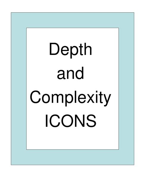 Depth And Complexity Icons