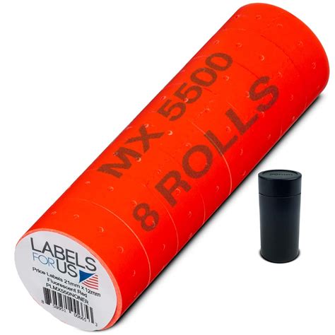 Labels for Us MX 5500 Labels - 8,000 Red Pricemarker Labels - Pack of 8 ...