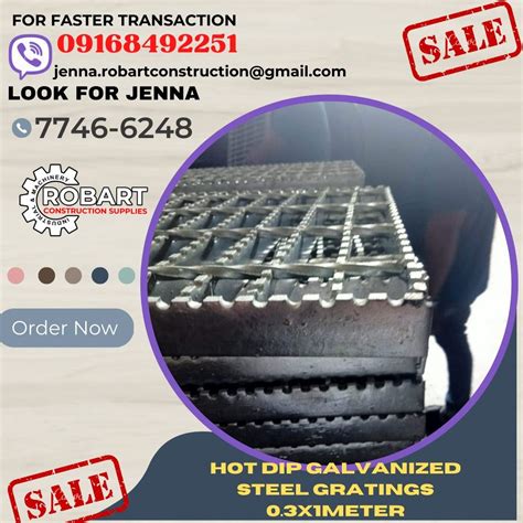 Hot dip galvanized steel gratings 30cm x 1m ----on stock--, Commercial & Industrial ...