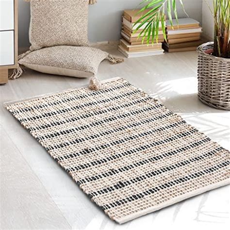 Buy SASHAA WORLD Jute and Cotton Braided Natural Rug | Handwoven ...