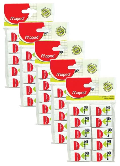 Maped Technic 100 Eraser (Pack Of 5)- 50 Eraser