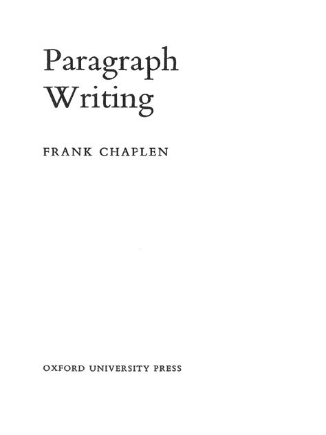 Paragraph Writing | PDF