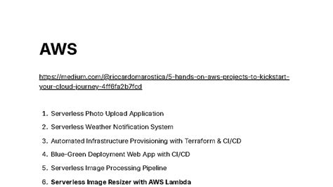 AWS projects - MSc(computer Science) - AWS - Studocu