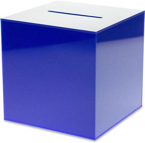 Buy Source One Premium Acrylic Cube Donation Box with Deluxe Rear Open ...