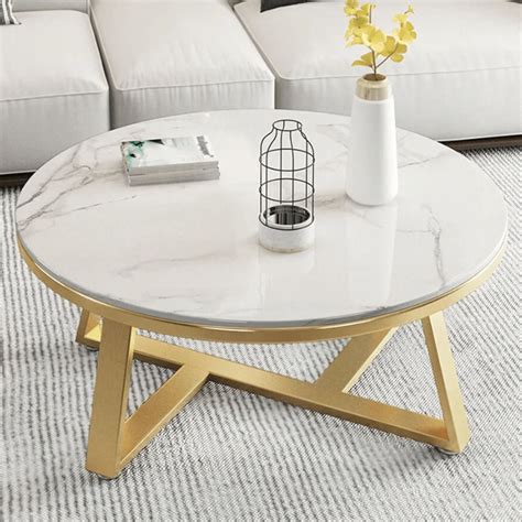 Marble Top Center Table - Minimalist Gold Marble Center Table - Creator ...