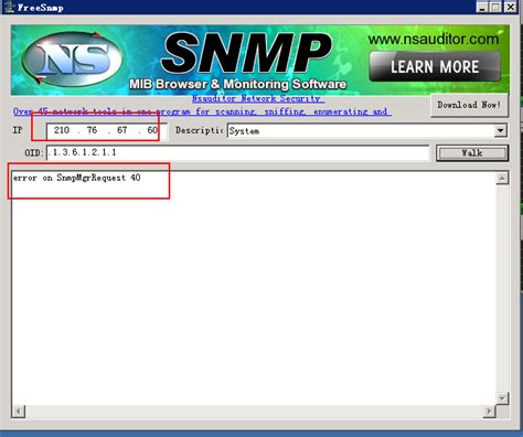SNMP Error 2003 的图像结果
