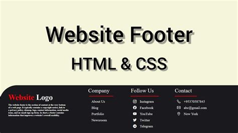 CSS Website Footer Design 的图像结果