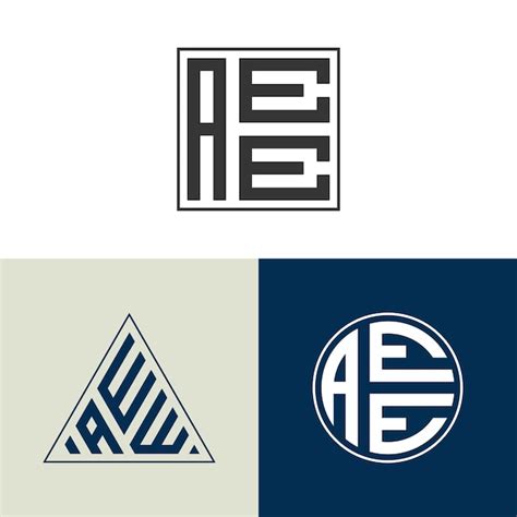 AEE Logo Design Template letra a e e design | Vetor Premium