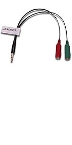 CABLESETC Universal Pro 3.5mm Stereo TRRS Dual Microphone and Headset ...