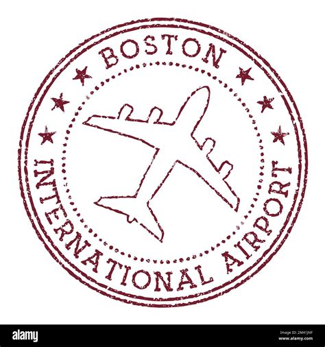 Boston International Airport stamp. Airport of Boston logo vector ...