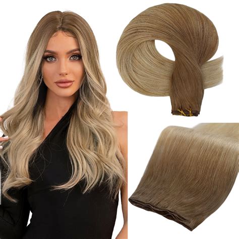 Snapklik.com : Sew In Hair Extensions Real Human Hair 18 Inch Genius ...