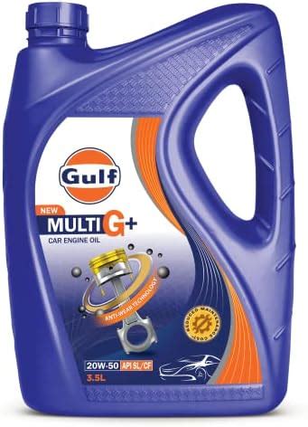 GULF Multi G+ SAE 20W-50 - Passenger car Engine Oil [3.5 L] - Pack of 1 ...