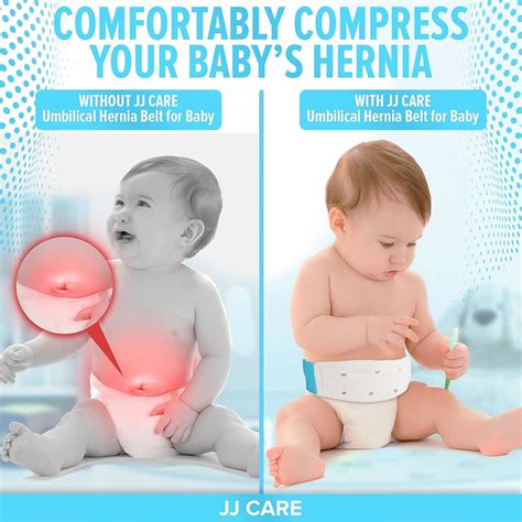 JJ Care Umbilical Hernia Belt for Newborns | Breathable Baby Belly Button Band with Compression ...