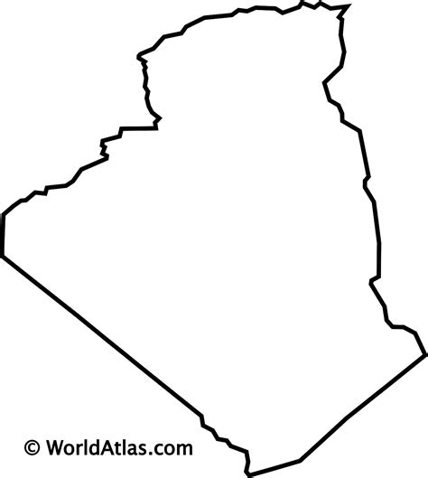 Empty Map Of Algeria