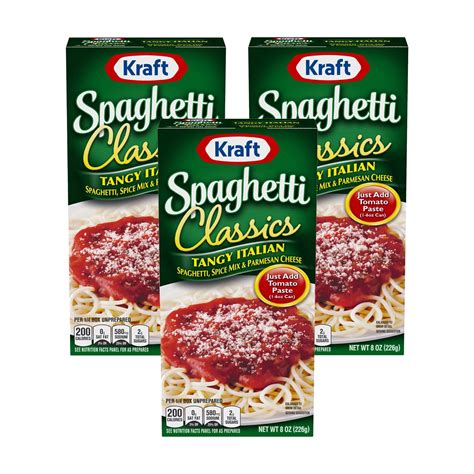 Kraft Spaghetti Mix, Tangy Italian, Spices and Parmesan Cheese, 8 oz ...