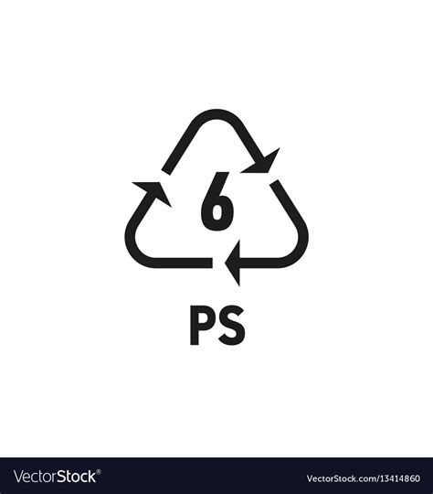 Plastic recycling symbol isolated on white Vector Image