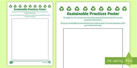 Sustainable Practices in the Classroom Poster