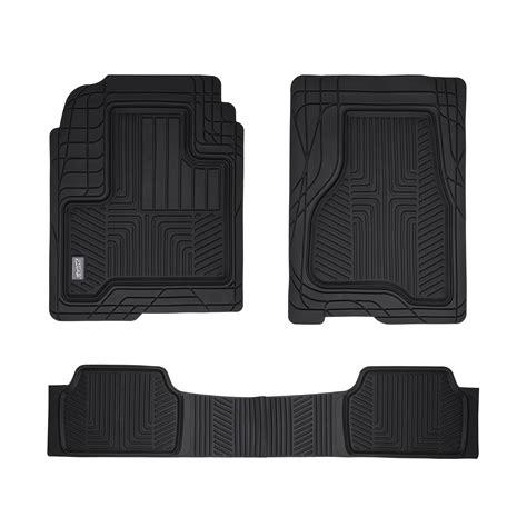 SmartFit 3-Piece Black All-Weather Heavy Duty Truck Floor Mats, Auto ...