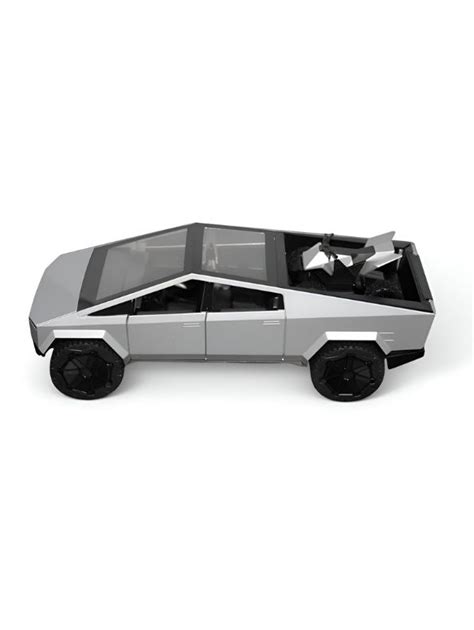 Silver - Tesla Cybertruck Diecast Model – Pullback Toy Car ...