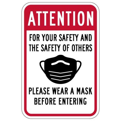 STOPSignsAndMore - Attention Please Wear A Mask Before Entering Sign ...