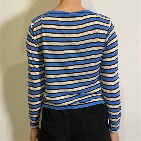 70s blue stripe top | LEMON
